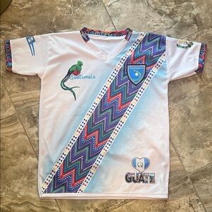 NWOT Authentic Team Guatemala Futbol Soccer Jersey Sz XS Multicolor Quetzal FIFA